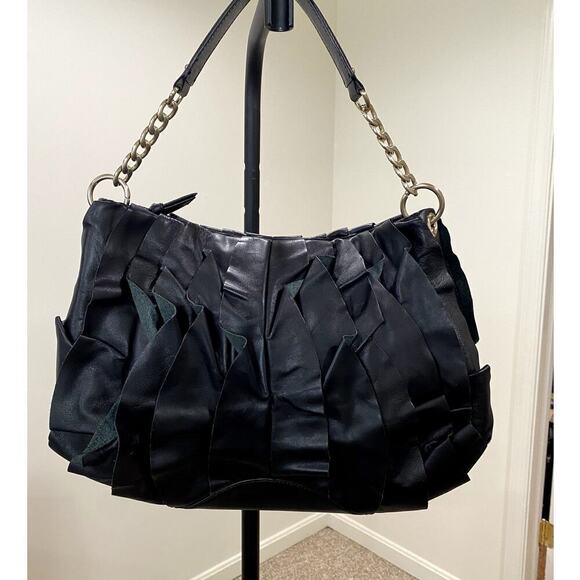 Ann Taylor Handbags - Ann Taylor Leather Purse with Ruffle Accent Detail - Size OS (EUC)